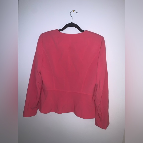 TAHARI ARTHUR S. LEVINE Peplum Coat Pink Size 10 (M) - Picture 3 of 12